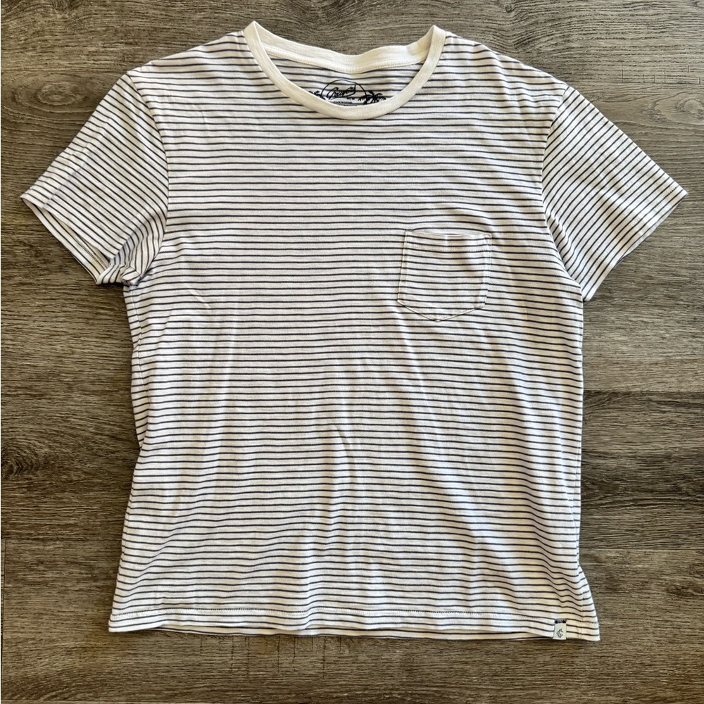 Grayers Men’s Purple and White Striped T-Shirt